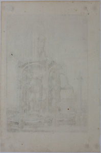 Georg Andreas Bockler. Fountain in Rome next to the Column of Marcus Aurelius. #99. 1664.