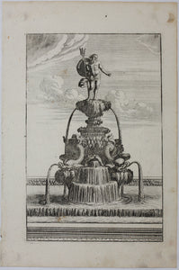 Georg Andreas Bockler.  Fountain Neptune. Engraving #111. 1664.