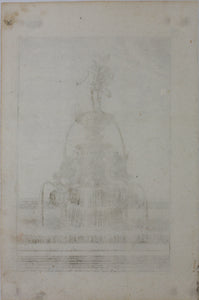 Georg Andreas Bockler.  Fountain Neptune. Engraving #111. 1664.
