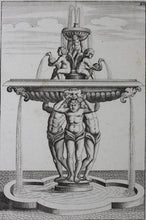 Load image into Gallery viewer, Georg Andreas Bockler. Fountain, designed and manufactured by Johann Maggio. Engraving #92. 1664.
