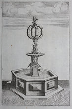 Load image into Gallery viewer, Georg Andreas Bockler. Fountain in Salzburg. Engraving #85. 1664.
