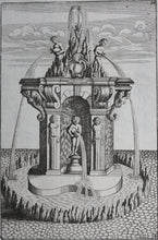 Load image into Gallery viewer, Georg Andreas Bockler. Fountain, designed and manufactured by Johann Maggio. Engraving #98. 1664.
