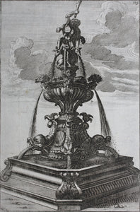 Georg Andreas Bockler. Fountain Hercules. Engraving #119. 1664.
