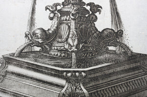 Georg Andreas Bockler. Fountain Hercules. Engraving #119. 1664.