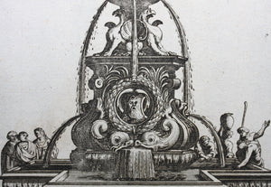 Georg Andreas Bockler. French Fountain. Engraving #118. 1664.