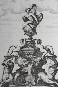 Georg Andreas Bockler. Fountain Leda. Engraving #112. 1664.