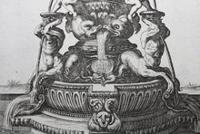 Load image into Gallery viewer, Georg Andreas Bockler. Fountain Leda. Engraving #112. 1664.
