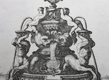 Load image into Gallery viewer, Georg Andreas Bockler. Fountain Leda. Engraving #112. 1664.
