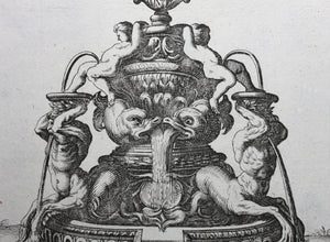 Georg Andreas Bockler. Fountain Leda. Engraving #112. 1664.