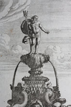 Load image into Gallery viewer, Georg Andreas Bockler.  Fountain Neptune. Engraving #111. 1664.
