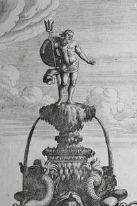Georg Andreas Bockler.  Fountain Neptune. Engraving #111. 1664.