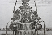 Load image into Gallery viewer, Georg Andreas Bockler.  Fountain Neptune. Engraving #111. 1664.
