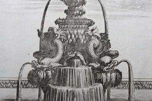 Georg Andreas Bockler.  Fountain Neptune. Engraving #111. 1664.