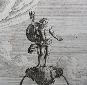 Georg Andreas Bockler.  Fountain Neptune. Engraving #111. 1664.