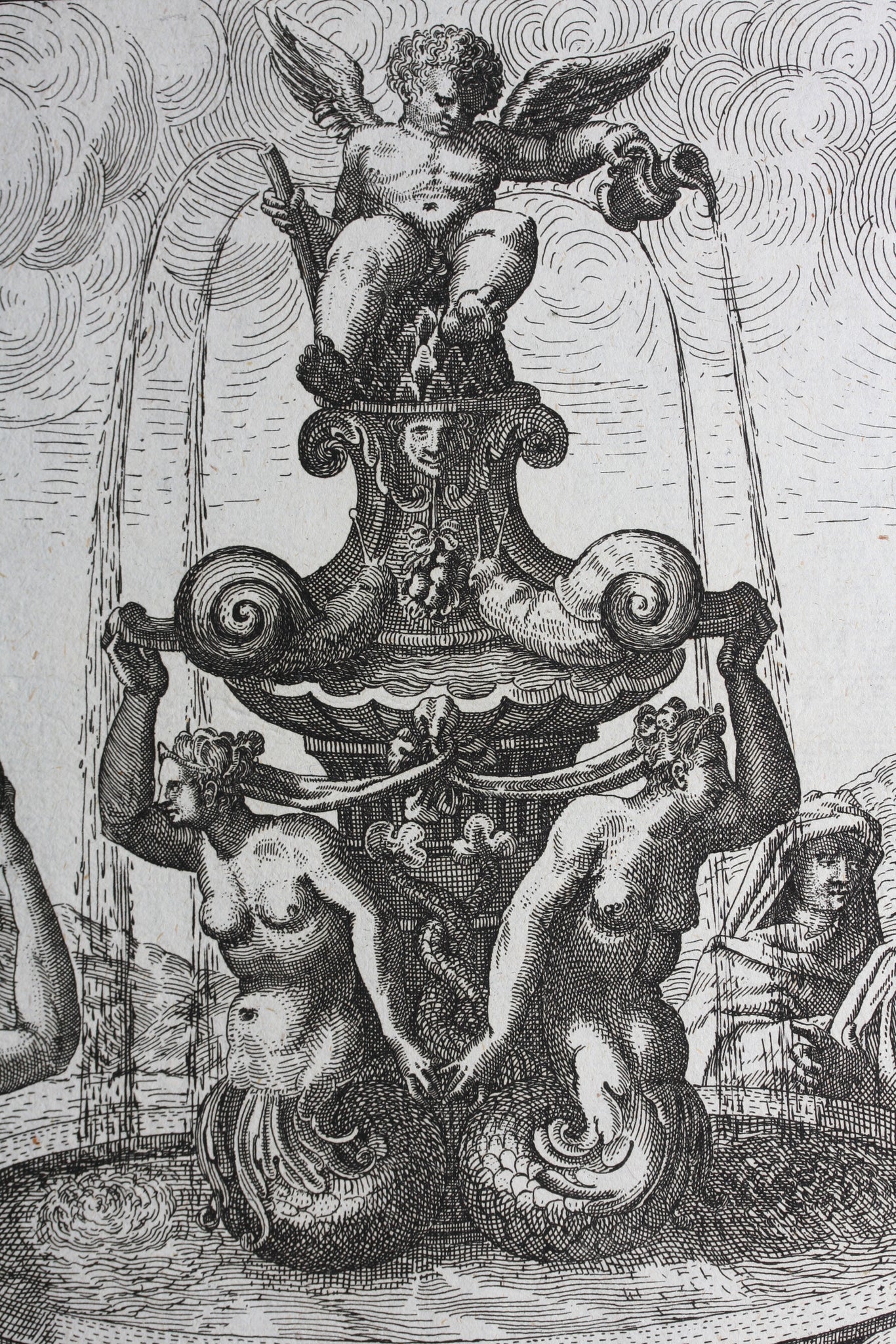 Georg Andreas Bockler. Siren Fountain. Engraving #103. 1664