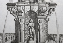 Load image into Gallery viewer, Georg Andreas Bockler. Fountain, designed and manufactured by Johann Maggio. Engraving #98. 1664.
