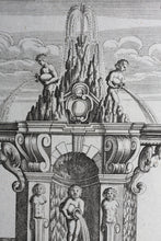 Load image into Gallery viewer, Georg Andreas Bockler. Fountain, designed and manufactured by Johann Maggio. Engraving #98. 1664.
