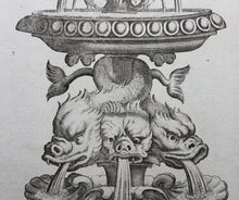 Load image into Gallery viewer, Georg Andreas Bockler. Fountain, designed and manufactured by Johann Maggio. Engraving #96. 1664.
