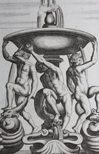 Load image into Gallery viewer, Georg Andreas Böckler. Fountain on the Piazza del Mattei in Rome. Engraving  #94. 1663
