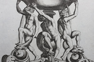Georg Andreas Böckler. Fountain on the Piazza del Mattei in Rome. Engraving  #94. 1663