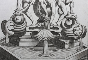 Georg Andreas Böckler. Fountain on the Piazza del Mattei in Rome. Engraving  #94. 1663