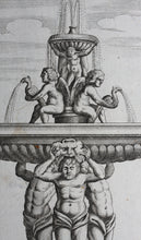 Load image into Gallery viewer, Georg Andreas Bockler. Fountain, designed and manufactured by Johann Maggio. Engraving #92. 1664.
