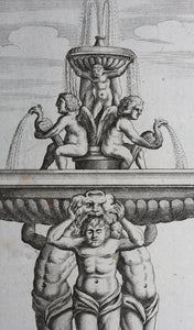 Georg Andreas Bockler. Fountain, designed and manufactured by Johann Maggio. Engraving #92. 1664.