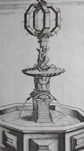 Load image into Gallery viewer, Georg Andreas Bockler. Fountain in Salzburg. Engraving #85. 1664.
