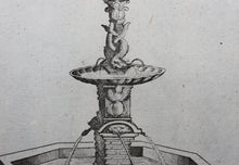 Load image into Gallery viewer, Georg Andreas Bockler. Fountain in Salzburg. Engraving #85. 1664.
