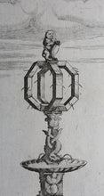 Load image into Gallery viewer, Georg Andreas Bockler. Fountain in Salzburg. Engraving #85. 1664.
