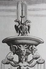 Load image into Gallery viewer, Georg Andreas Bockler. Fountain, designed and built by Johann Maggio. Engraving # 84. 1664.
