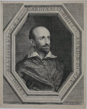Load image into Gallery viewer, Sir Anthony van Dyck, after. Portrait of Cardinal Guido Bentivoglio. Engraved by Jean Morin. 1645.
