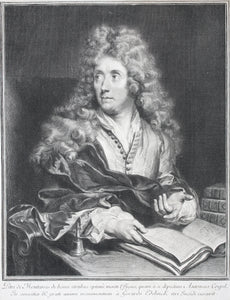 Charles-Antoine Coypel, after. Pierre de Montarsis. Engraved by Gérard Edelinck. 1695.
