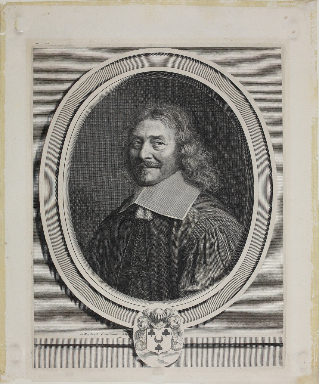 Robert Nanteuil. Portrait of Antonin (Simon) Dreux d'Aubray. Engraving. 1658.