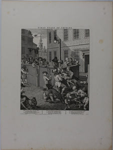 William Hogarth. The Four Stages of Cruelty. Full set of four engravings. 1751.