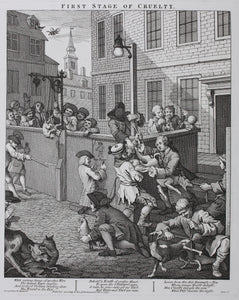 William Hogarth. The Four Stages of Cruelty. Full set of four engravings. 1751.