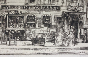 Earl Horter. Curiosity shop. Nantucket. Etching. 1920th.
