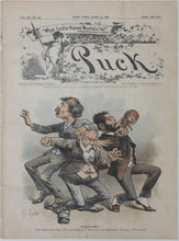 Load image into Gallery viewer, Charles Jay Taylor. Mugwump!!! Political cartoon. Color lithograph. 1886.
