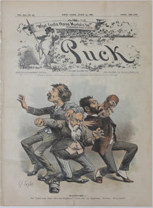 Charles Jay Taylor. Mugwump!!! Political cartoon. Color lithograph. 1886.