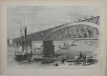 Load image into Gallery viewer, Photography Schreiber &amp; Son, after. The Philadelphia and Baltimore railroad bridge[...] Wood engraving. 1866.
