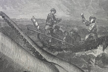Load image into Gallery viewer, Robert Fulton Weir, after. Taking a Whale. Wood engraving. 1866.
