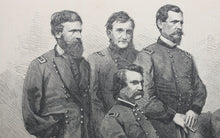 Load image into Gallery viewer, Photography Brady, Washington, D. C., after. Sherman and his generals. Wood engraving. 1865.
