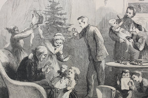 Solomon Eytinge, Jr. Christmas presents. Wood engraving. 1865.