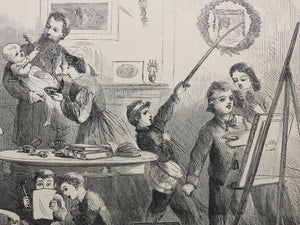 Solomon Eytinge, Jr. Christmas presents. Wood engraving. 1865.