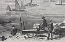 Load image into Gallery viewer, Photography Schreiber &amp; Son, after. The Philadelphia and Baltimore railroad bridge[...] Wood engraving. 1866.
