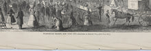 Load image into Gallery viewer, Stanley Fox, after. Washington Market, New York City. Wood engraving. 1866.
