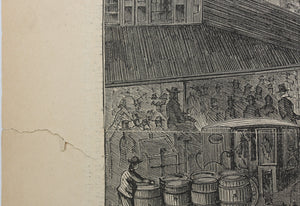 Stanley Fox, after. Washington Market, New York City. Wood engraving. 1866.