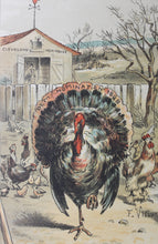 Load image into Gallery viewer, Frederick Victor Gillam. Preparing for Thanksgiving. Political cartoon. Color lithograph. 1887.
