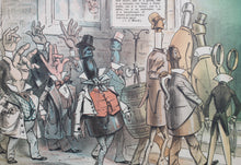 Load image into Gallery viewer, James Albert Wales. The newly elected board of aldermen of the metropolis. Political cartoon. Color lithograph. 1879.
