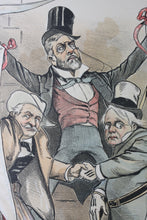 Load image into Gallery viewer, Louis Dalrymple. &quot;Progressive&quot; conspiracy. Political cartoon. Color lithograph. 1891.
